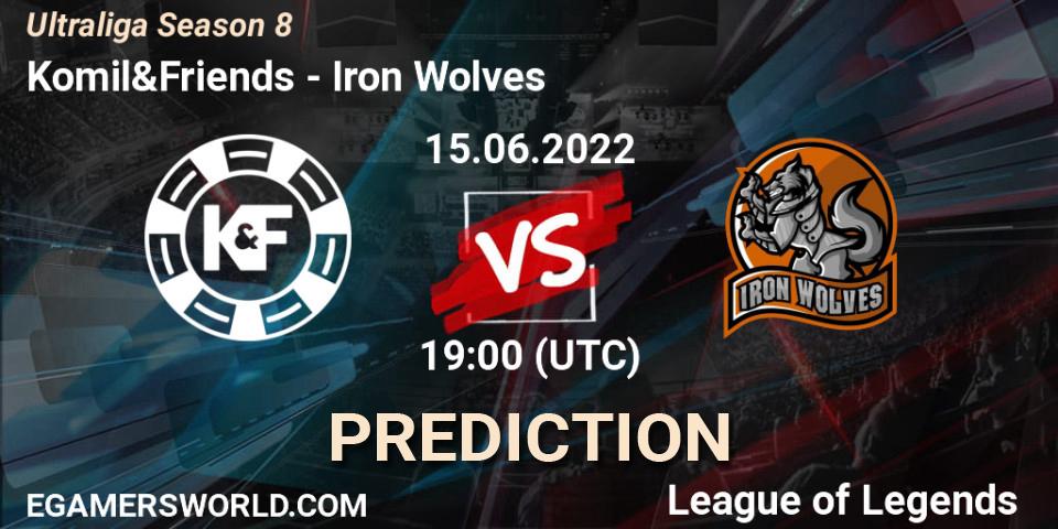 Komil&Friends - Iron Wolves: ennuste. 15.06.2022 at 19:00, LoL, Ultraliga Season 8