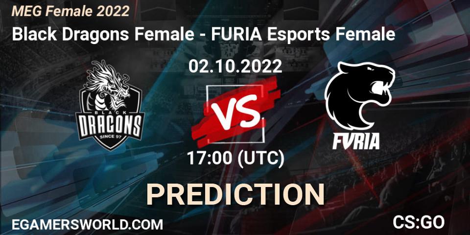 Black Dragons Female - FURIA Esports Female: ennuste. 03.10.2022 at 22:40, Counter-Strike (CS2), MEG Female 2022