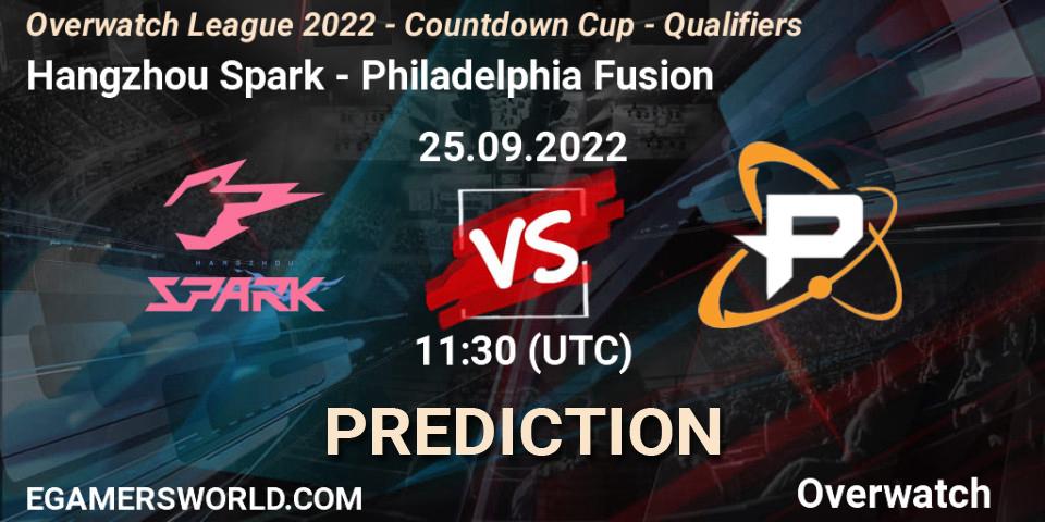 Hangzhou Spark - Philadelphia Fusion: ennuste. 25.09.22, Overwatch, Overwatch League 2022 - Countdown Cup - Qualifiers