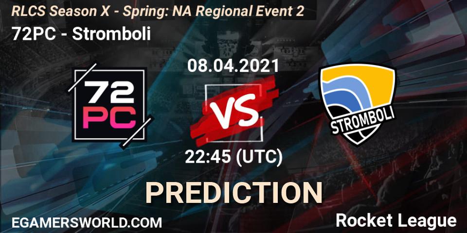 72PC - Stromboli: ennuste. 08.04.2021 at 22:45, Rocket League, RLCS Season X - Spring: NA Regional Event 2
