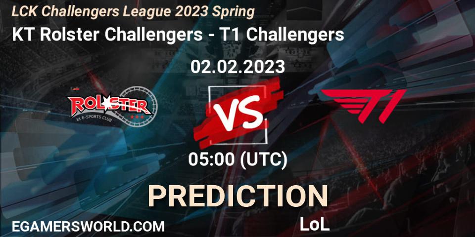 KT Rolster Challengers - T1 Challengers: ennuste. 02.02.23, LoL, LCK Challengers League 2023 Spring