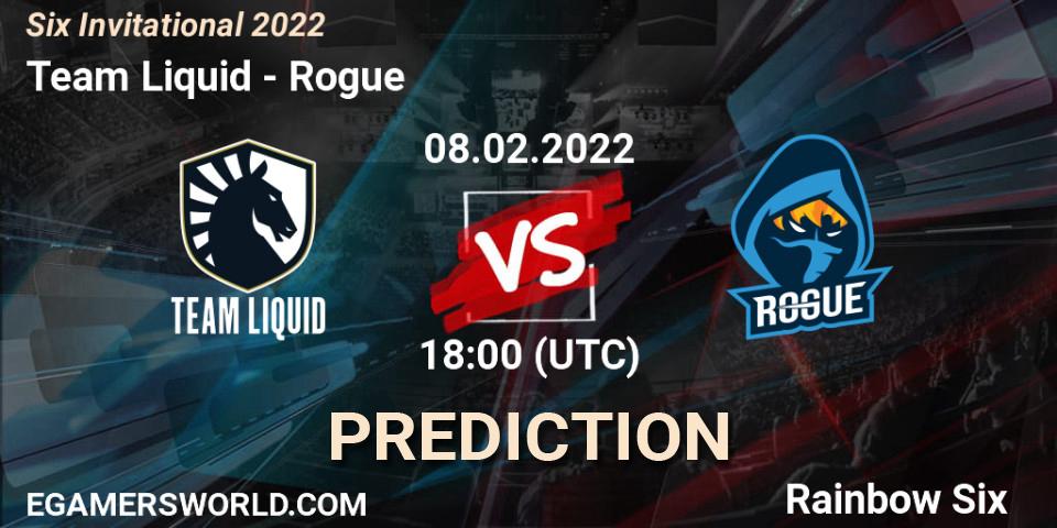 Team Liquid - Rogue: ennuste. 08.02.2022 at 18:00, Rainbow Six, Six Invitational 2022