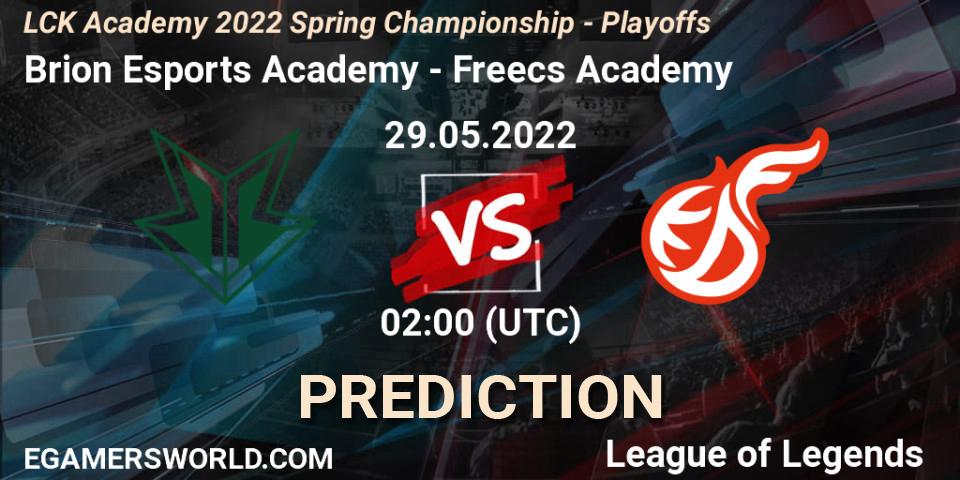 Brion Esports Academy - Freecs Academy: ennuste. 29.05.2022 at 02:00, LoL, LCK Academy 2022 Spring Championship - Playoffs