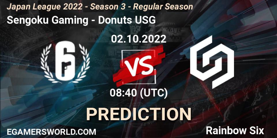 Sengoku Gaming - Donuts USG: ennuste. 02.10.2022 at 08:40, Rainbow Six, Japan League 2022 - Season 3 - Regular Season