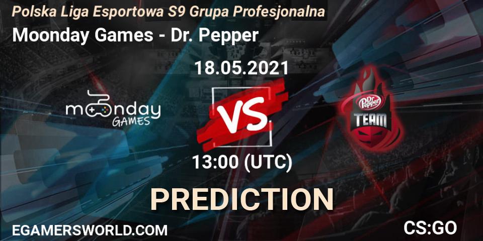 Moonday Games - Dr. Pepper: ennuste. 18.05.2021 at 13:00, Counter-Strike (CS2), Polska Liga Esportowa S9 Grupa Profesjonalna