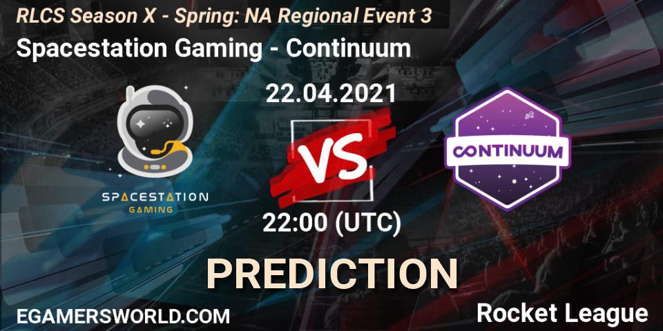 Spacestation Gaming - Continuum: ennuste. 22.04.2021 at 22:00, Rocket League, RLCS Season X - Spring: NA Regional Event 3