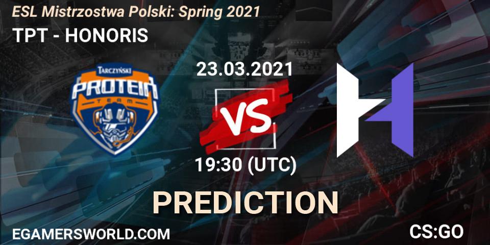 TPT - HONORIS: ennuste. 23.03.2021 at 19:30, Counter-Strike (CS2), ESL Mistrzostwa Polski: Spring 2021
