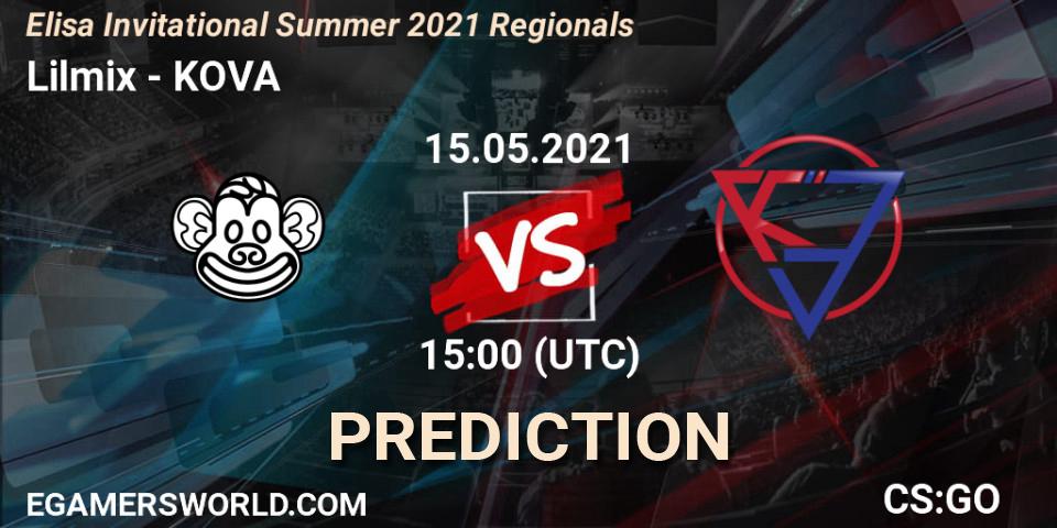 Lilmix - KOVA: ennuste. 15.05.2021 at 15:00, Counter-Strike (CS2), Elisa Invitational Summer 2021 Regionals