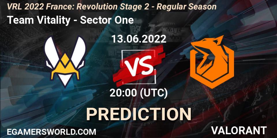 Team Vitality - Sector One: ennuste. 13.06.2022 at 20:50, VALORANT, VRL 2022 France: Revolution Stage 2 - Regular Season