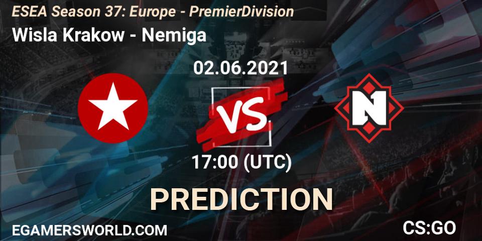 Wisla Krakow - Nemiga: ennuste. 02.06.2021 at 17:00, Counter-Strike (CS2), ESEA Season 37: Europe - Premier Division