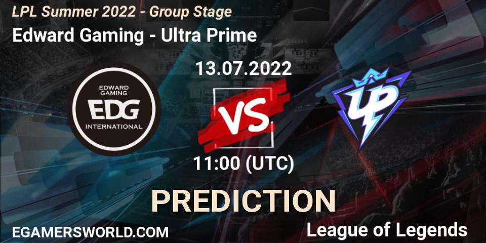 Edward Gaming - Ultra Prime: ennuste. 13.07.2022 at 11:45, LoL, LPL Summer 2022 - Group Stage