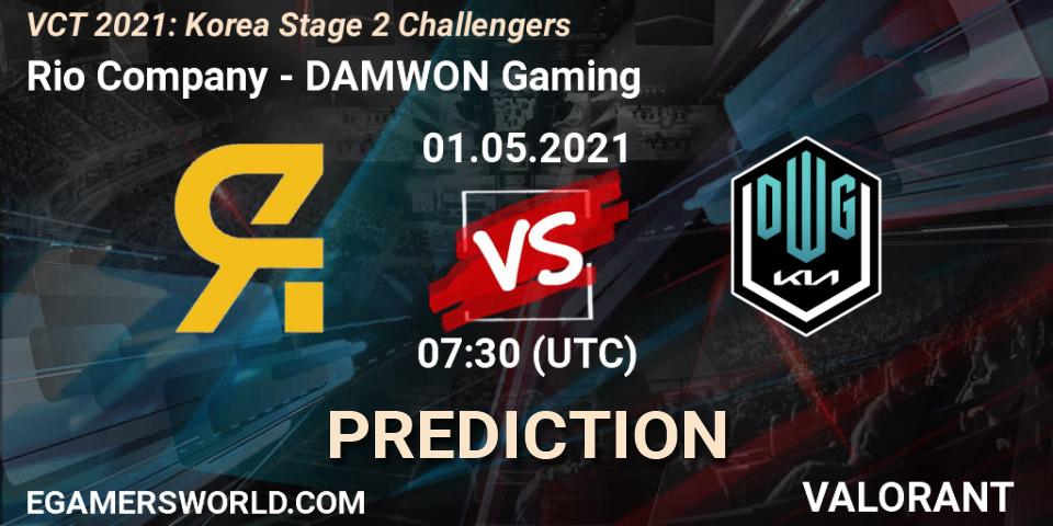 Rio Company - DAMWON Gaming: ennuste. 01.05.2021 at 07:30, VALORANT, VCT 2021: Korea Stage 2 Challengers