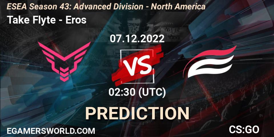 Take Flyte - Eros: ennuste. 07.12.22, CS2 (CS:GO), ESEA Season 43: Advanced Division - North America