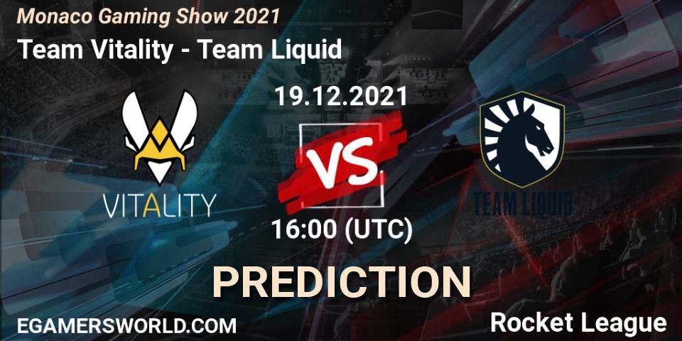 Team Vitality - Team Liquid: ennuste. 19.12.21, Rocket League, Monaco Gaming Show 2021