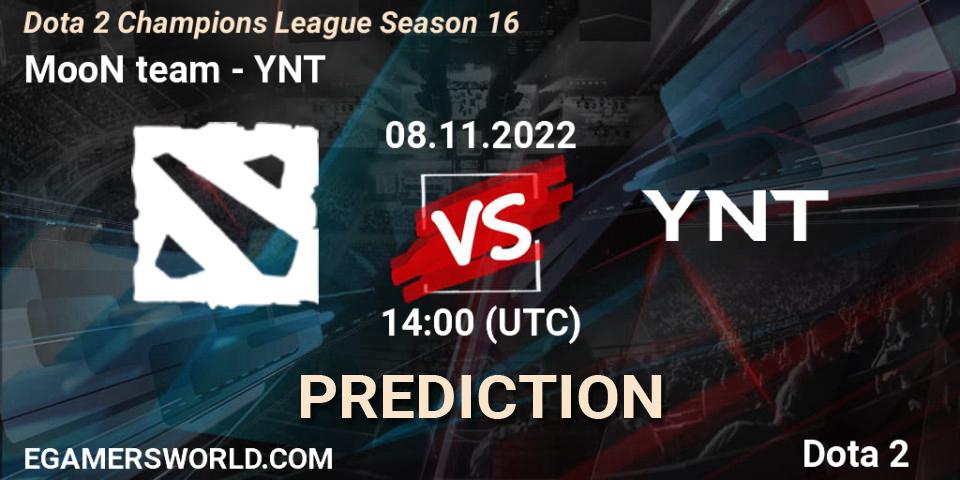 MooN team - YNT: ennuste. 08.11.2022 at 14:19, Dota 2, Dota 2 Champions League Season 16