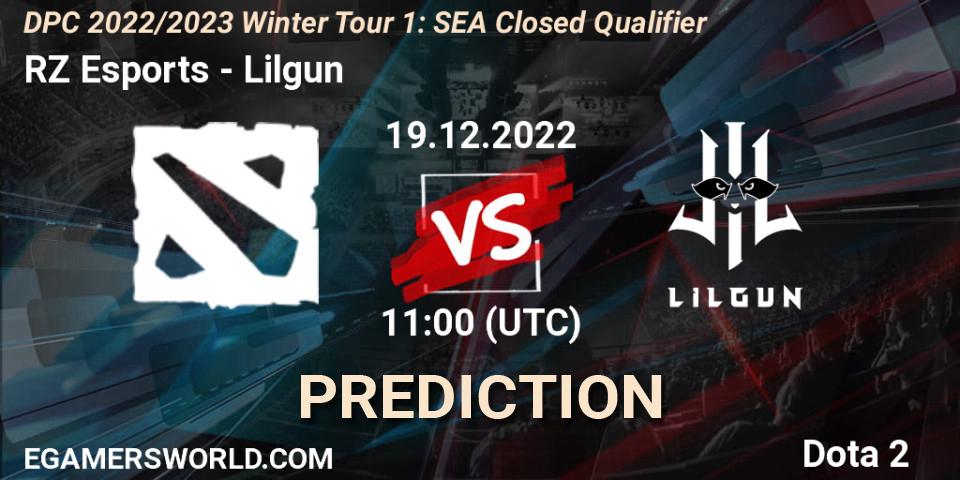 RZ Esports - Lilgun: ennuste. 19.12.2022 at 11:00, Dota 2, DPC 2022/2023 Winter Tour 1: SEA Closed Qualifier