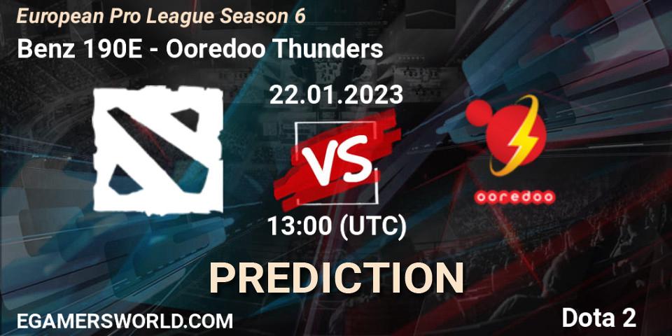 Benz 190E - Ooredoo Thunders: ennuste. 22.01.23, Dota 2, European Pro League Season 6