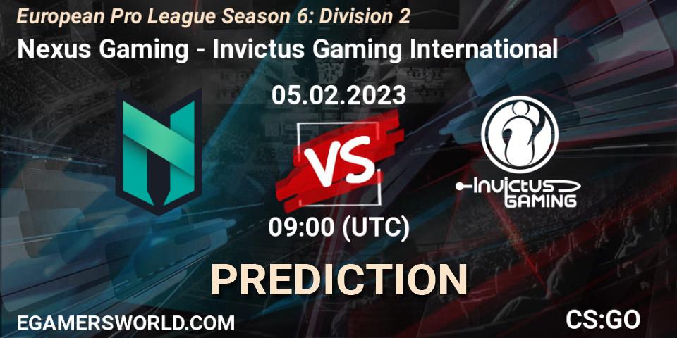 Nexus Gaming - Invictus Gaming International: ennuste. 05.02.23, CS2 (CS:GO), European Pro League Season 6: Division 2