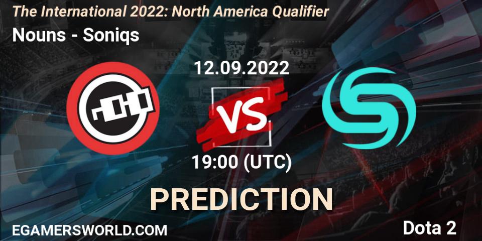 Nouns - Soniqs: ennuste. 12.09.22, Dota 2, The International 2022: North America Qualifier