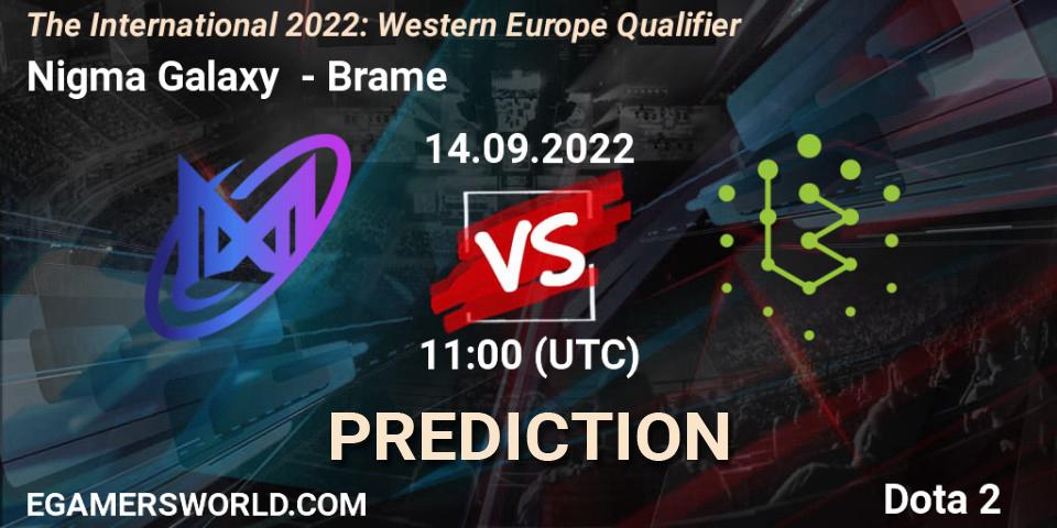 Nigma Galaxy - Brame: ennuste. 14.09.22, Dota 2, The International 2022: Western Europe Qualifier
