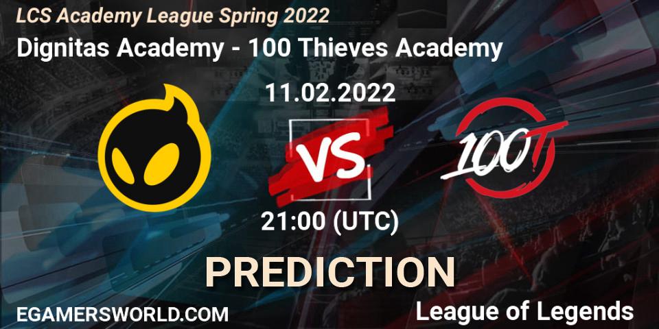 Dignitas Academy - 100 Thieves Academy: ennuste. 11.02.2022 at 21:00, LoL, LCS Academy League Spring 2022