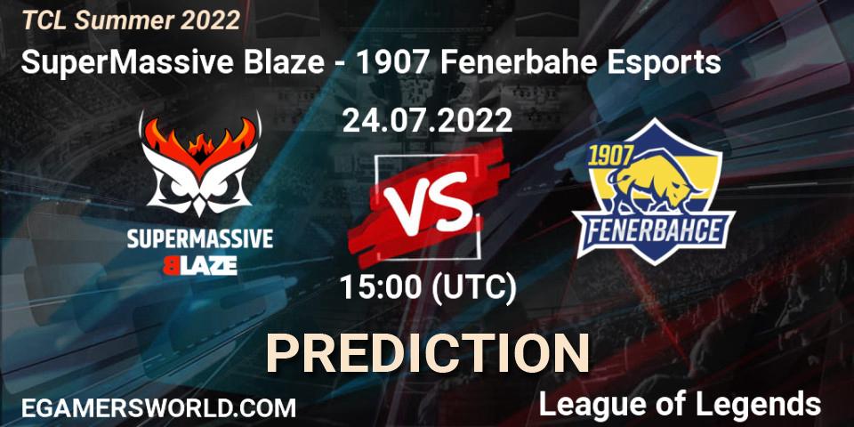 SuperMassive Blaze - 1907 Fenerbahçe Esports: ennuste. 24.07.2022 at 15:00, LoL, TCL Summer 2022