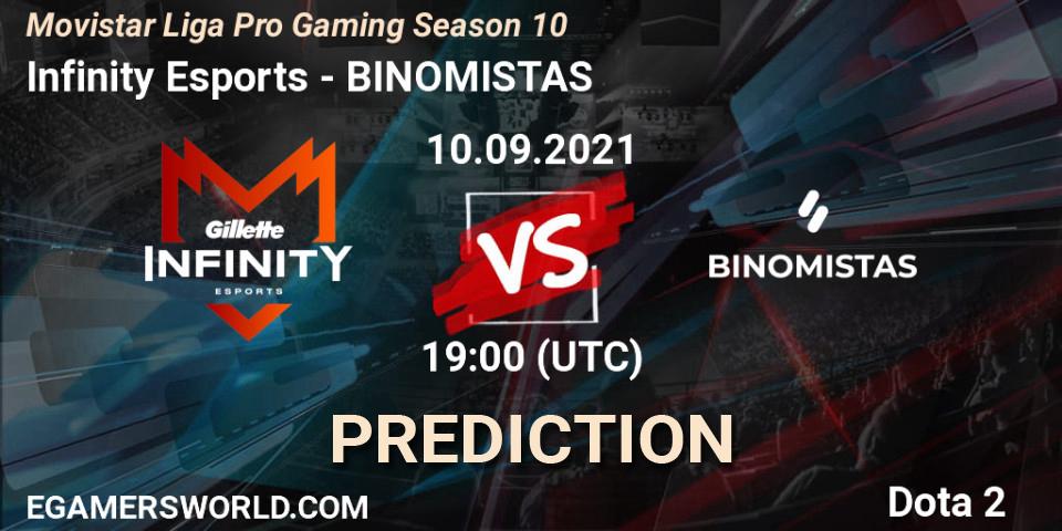 Infinity Esports - BINOMISTAS: ennuste. 10.09.2021 at 19:01, Dota 2, Movistar Liga Pro Gaming Season 10