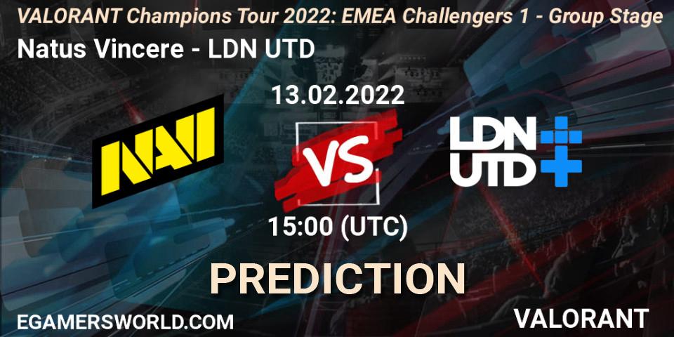 Natus Vincere - LDN UTD: ennuste. 13.02.2022 at 15:00, VALORANT, VCT 2022: EMEA Challengers 1 - Group Stage