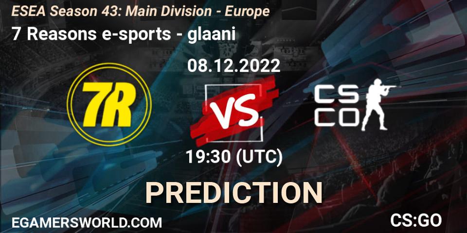 7 Reasons e-sports - glaani: ennuste. 08.12.22, CS2 (CS:GO), ESEA Season 43: Main Division - Europe