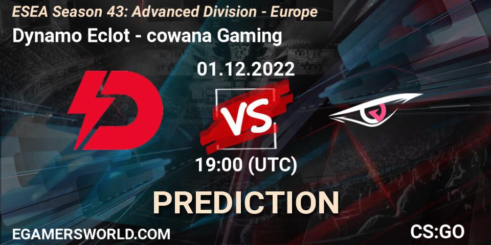 Dynamo Eclot - cowana Gaming: ennuste. 01.12.22, CS2 (CS:GO), ESEA Season 43: Advanced Division - Europe