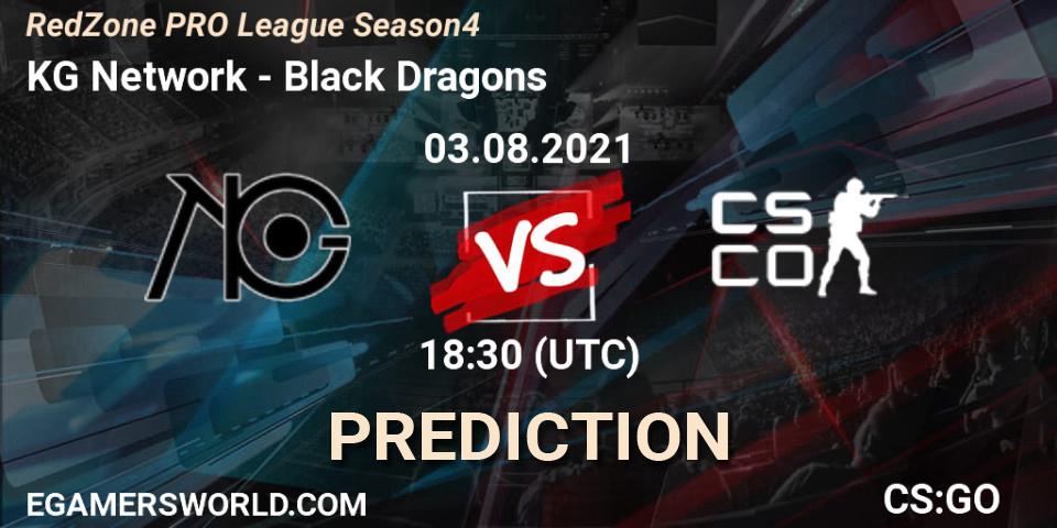 KG Network - Black Dragons: ennuste. 03.08.2021 at 21:30, Counter-Strike (CS2), RedZone PRO League Season 4