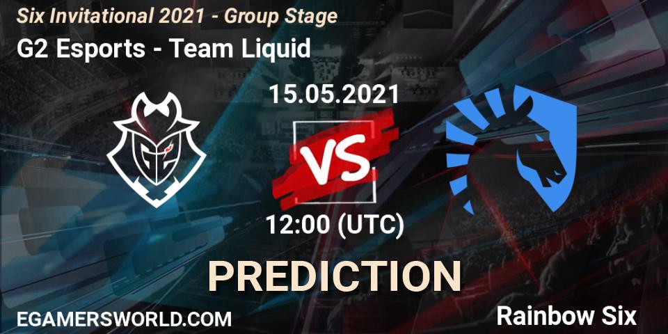 G2 Esports - Team Liquid: ennuste. 15.05.2021 at 12:00, Rainbow Six, Six Invitational 2021 - Group Stage