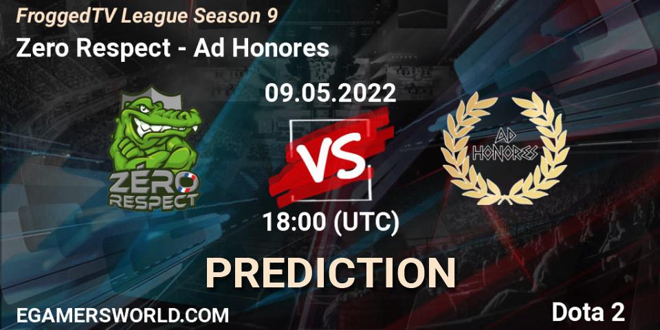Zero Respect - Ad Honores: ennuste. 09.05.2022 at 18:04, Dota 2, FroggedTV League Season 9