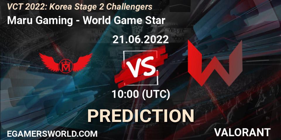 Maru Gaming - World Game Star: ennuste. 21.06.22, VALORANT, VCT 2022: Korea Stage 2 Challengers