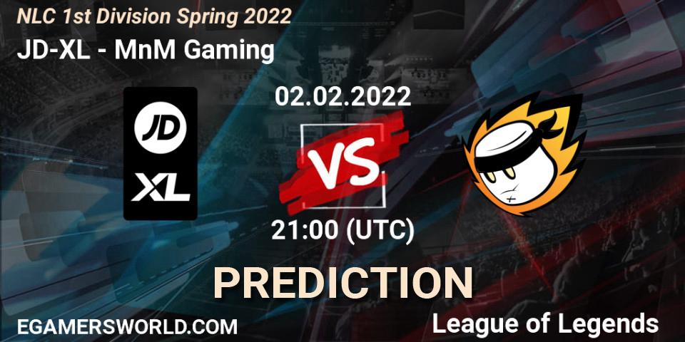 JD-XL - MnM Gaming: ennuste. 02.02.2022 at 21:00, LoL, NLC 1st Division Spring 2022