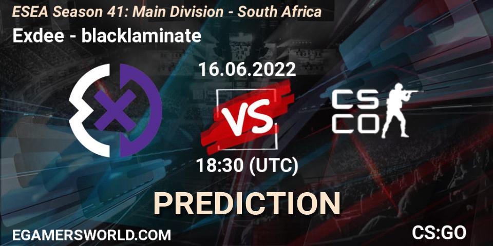 Royalty Esports - blacklaminate: ennuste. 16.06.2022 at 18:00, Counter-Strike (CS2), ESEA Season 41: Main Division - South Africa
