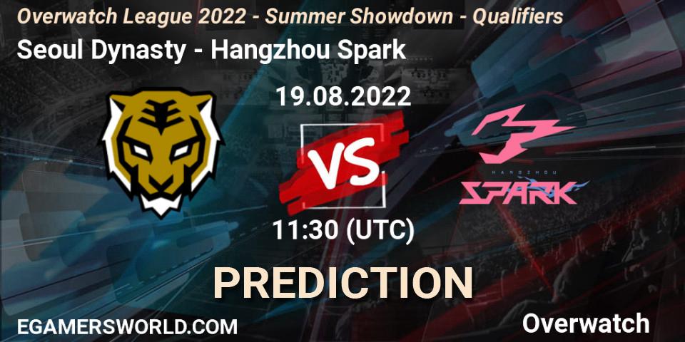 Seoul Dynasty - Hangzhou Spark: ennuste. 19.08.2022 at 11:30, Overwatch, Overwatch League 2022 - Summer Showdown - Qualifiers