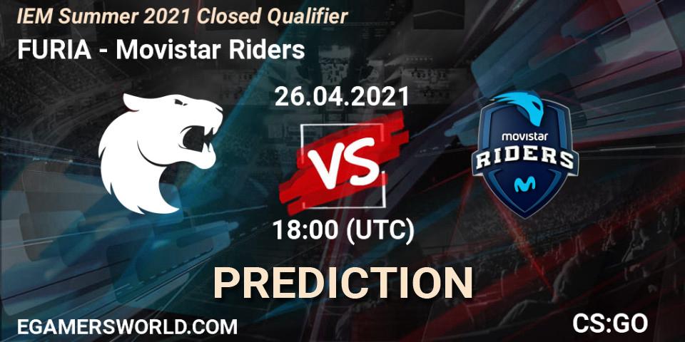 FURIA - Movistar Riders: ennuste. 26.04.2021 at 18:10, Counter-Strike (CS2), IEM Summer 2021 Closed Qualifier