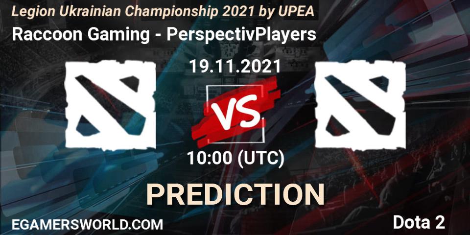 Raccoon Gaming - PerspectivPlayers: ennuste. 19.11.2021 at 10:02, Dota 2, Legion Ukrainian Championship 2021 by UPEA