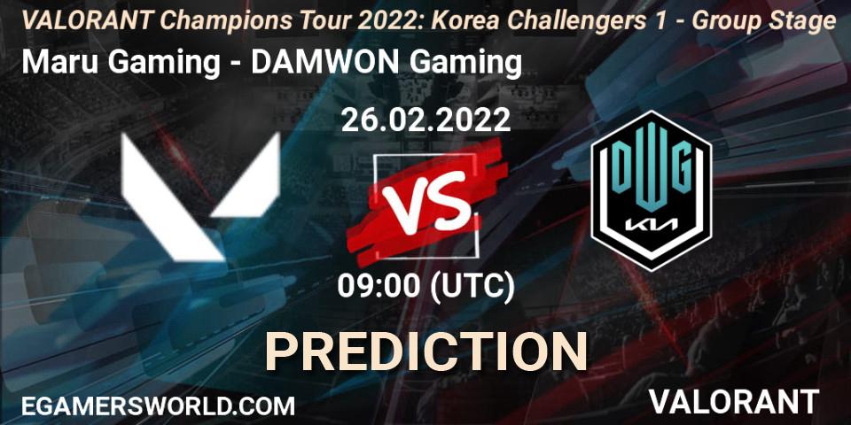 Maru Gaming - DAMWON Gaming: ennuste. 26.02.2022 at 11:00, VALORANT, VCT 2022: Korea Challengers 1 - Group Stage