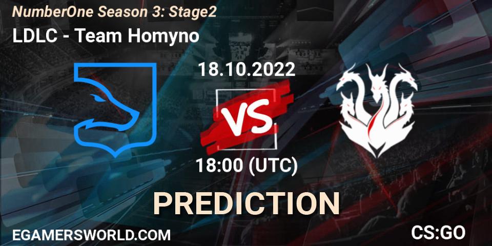 LDLC - Team Homyno: ennuste. 18.10.2022 at 18:00, Counter-Strike (CS2), NumberOne Season 3: Stage 2