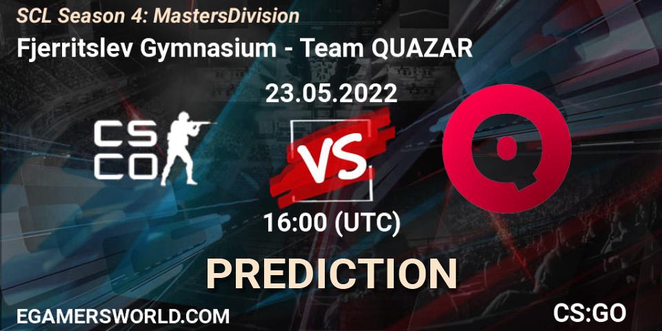 Fjerritslev Gymnasium - QUAZAR: ennuste. 23.05.2022 at 16:00, Counter-Strike (CS2), SCL Season 4: Masters Division