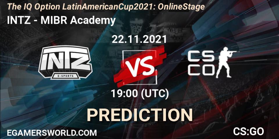 INTZ - MIBR Academy: ennuste. 22.11.21, CS2 (CS:GO), The IQ Option Latin American Cup 2021: Online Stage