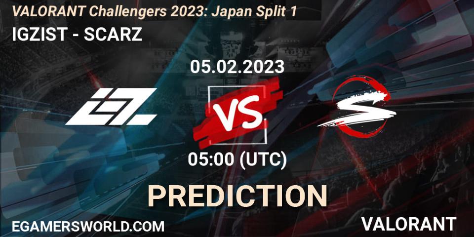 IGZIST - SCARZ: ennuste. 05.02.23, VALORANT, VALORANT Challengers 2023: Japan Split 1
