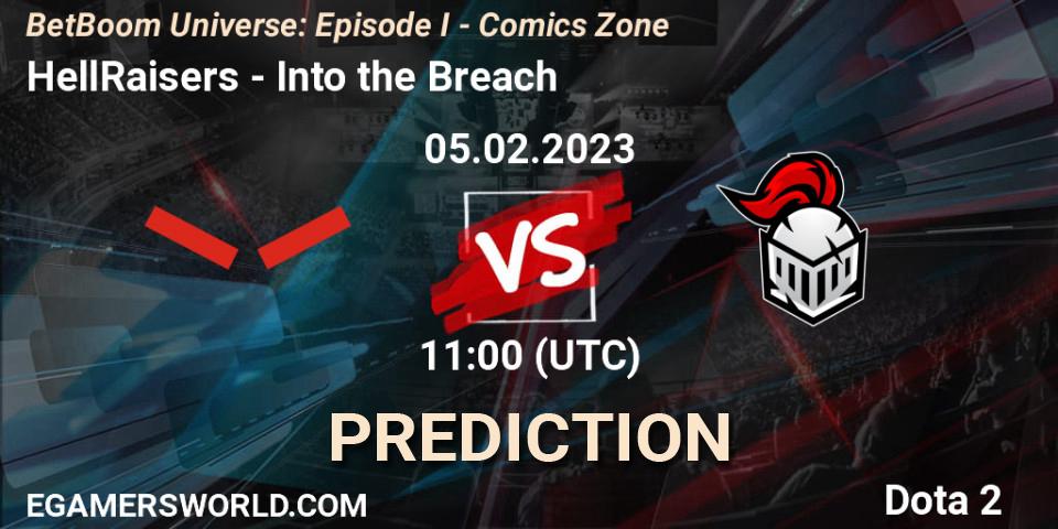 HellRaisers - Into the Breach: ennuste. 05.02.23, Dota 2, BetBoom Universe: Episode I - Comics Zone