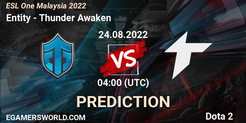 Entity - Thunder Awaken: ennuste. 24.08.22, Dota 2, ESL One Malaysia 2022
