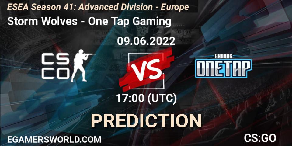 Storm Wolves - One Tap Gaming: ennuste. 09.06.2022 at 17:00, Counter-Strike (CS2), ESEA Season 41: Advanced Division - Europe