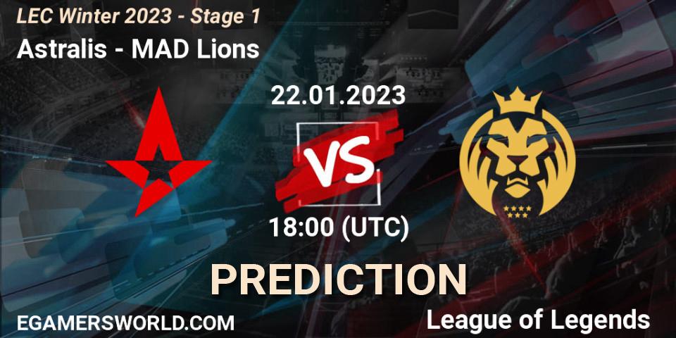Astralis - MAD Lions: ennuste. 22.01.2023 at 18:00, LoL, LEC Winter 2023 - Stage 1