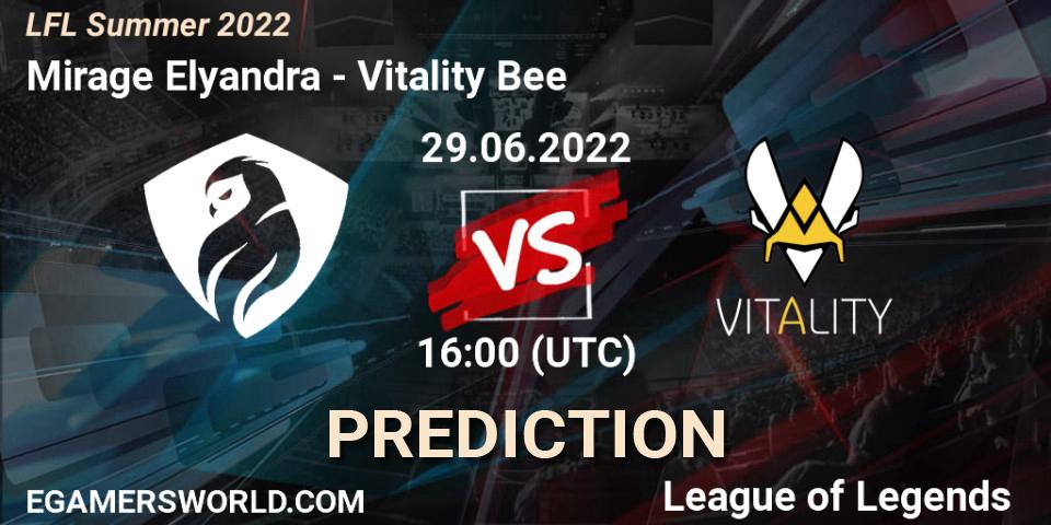 Mirage Elyandra - Vitality Bee: ennuste. 29.06.2022 at 16:00, LoL, LFL Summer 2022