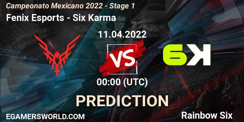 Fenix Esports - Six Karma: ennuste. 11.04.2022 at 00:00, Rainbow Six, Campeonato Mexicano 2022 - Stage 1